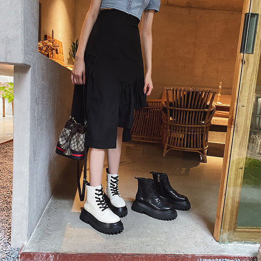 Autumn All-match Single Boots Thick-soled Increase Martin Boots