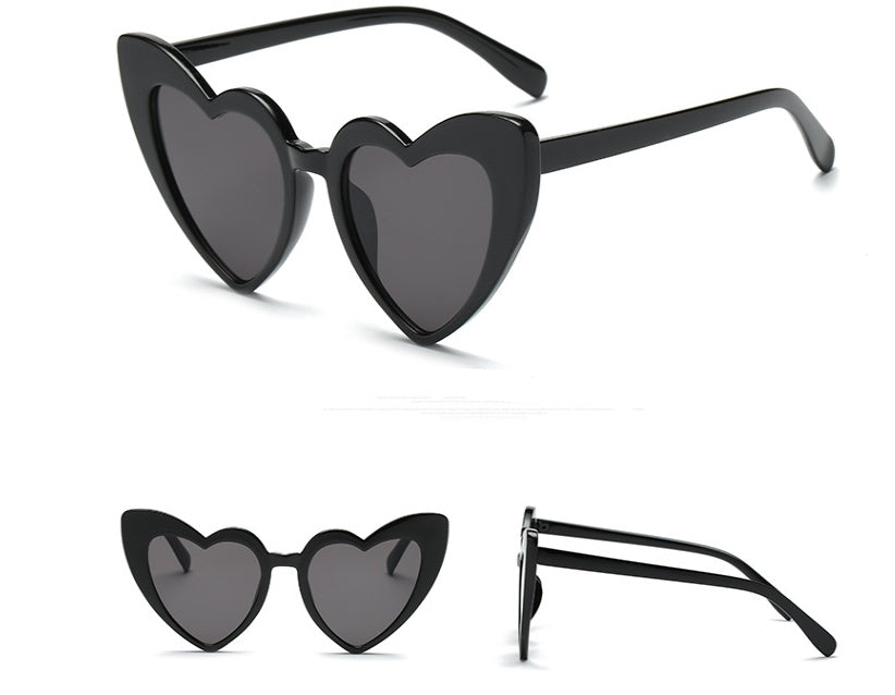 New love ladies heart-shaped sunglasses ins with the same heart heart sunglasses female soft sister Harajuku cute fashion glasses