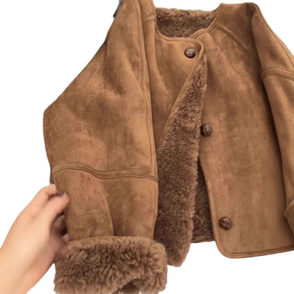 One Korean Style Polar Fleece Jacket Women's Warm