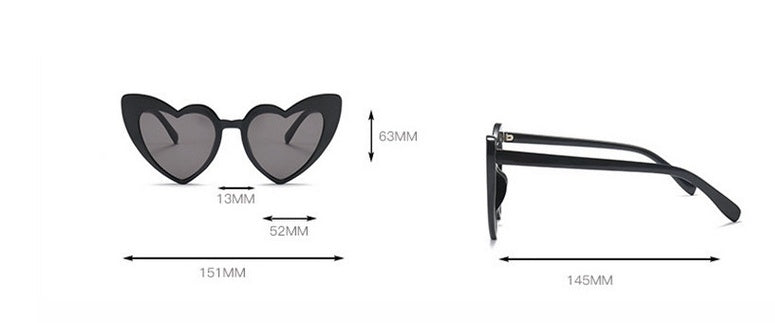 New love ladies heart-shaped sunglasses ins with the same heart heart sunglasses female soft sister Harajuku cute fashion glasses