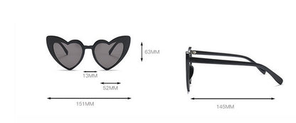New love ladies heart-shaped sunglasses ins with the same heart heart sunglasses female soft sister Harajuku cute fashion glasses