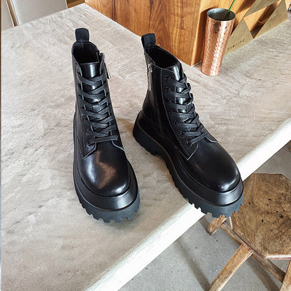 Autumn All-match Single Boots Thick-soled Increase Martin Boots