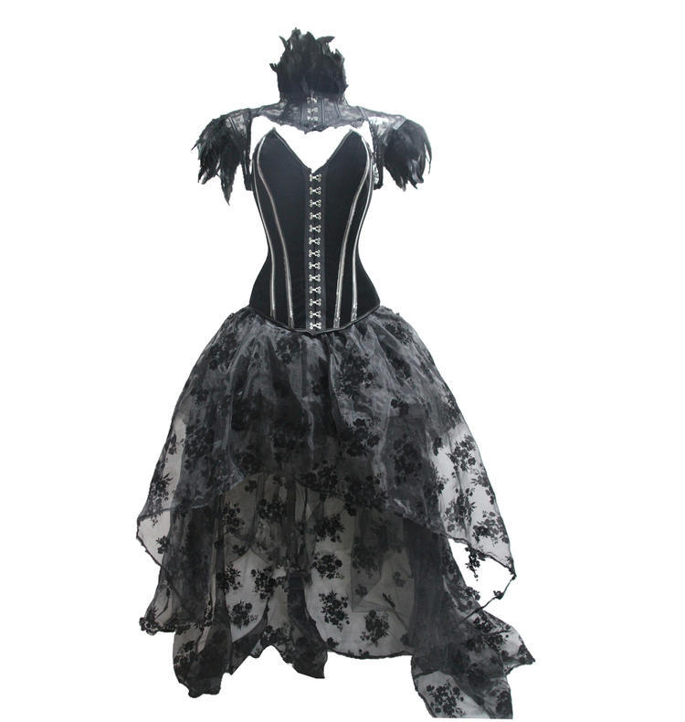 Gothic Floor-Length Skirt Punk Dark Stage Catwalk