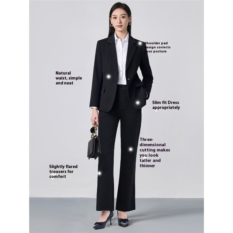 Women's Minimalist Formal Button Up Suit Jacket