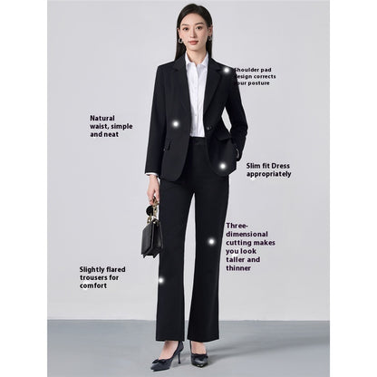 Women's Minimalist Formal Button Up Suit Jacket