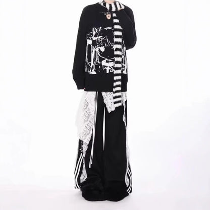 Japanese Harajuku Lace Sweatpants