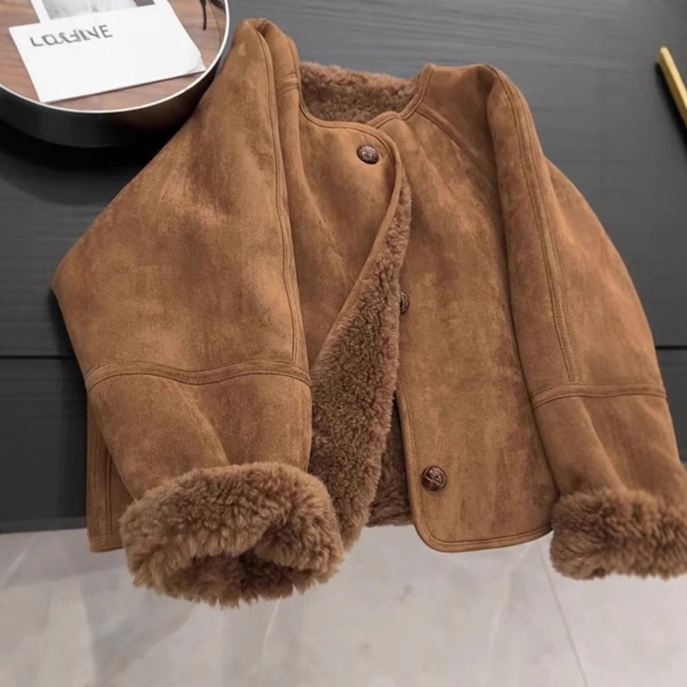 One Korean Style Polar Fleece Jacket Women's Warm