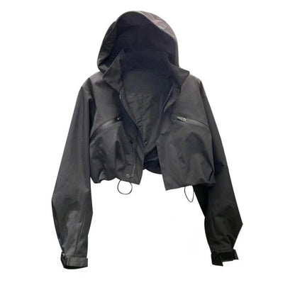 Fashion Hooded Stand Collar Overalls Jacket Women's Spring And Autumn New