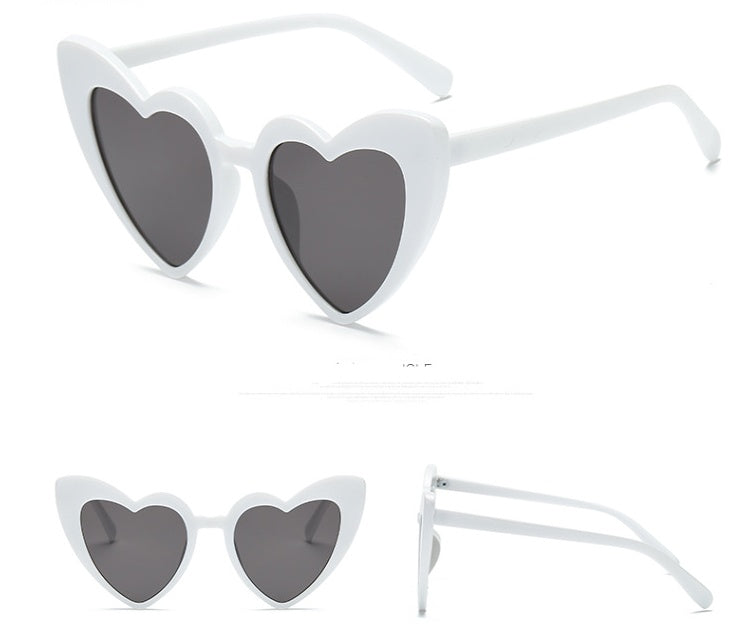 New love ladies heart-shaped sunglasses ins with the same heart heart sunglasses female soft sister Harajuku cute fashion glasses