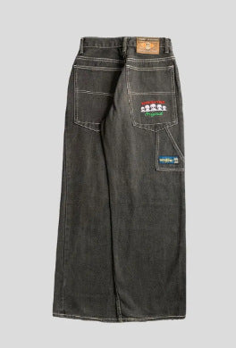 Popular American Retro Alien Print Street Cool Wear Harajuku Wide-leg Jeans