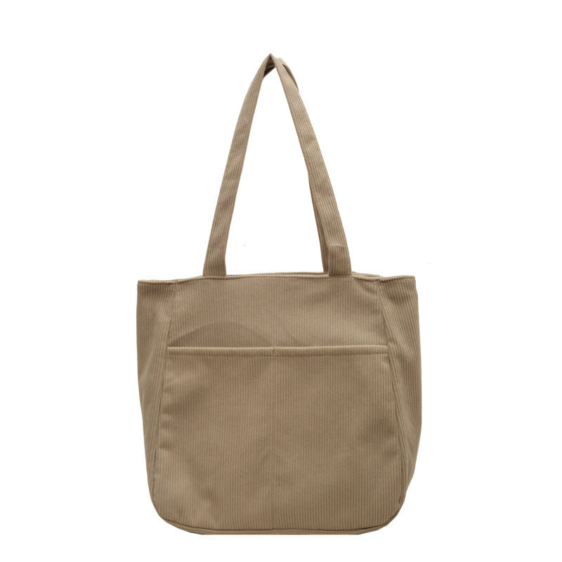 Women's Fashion Large Capacity Corduroy Shoulder Messenger Bag