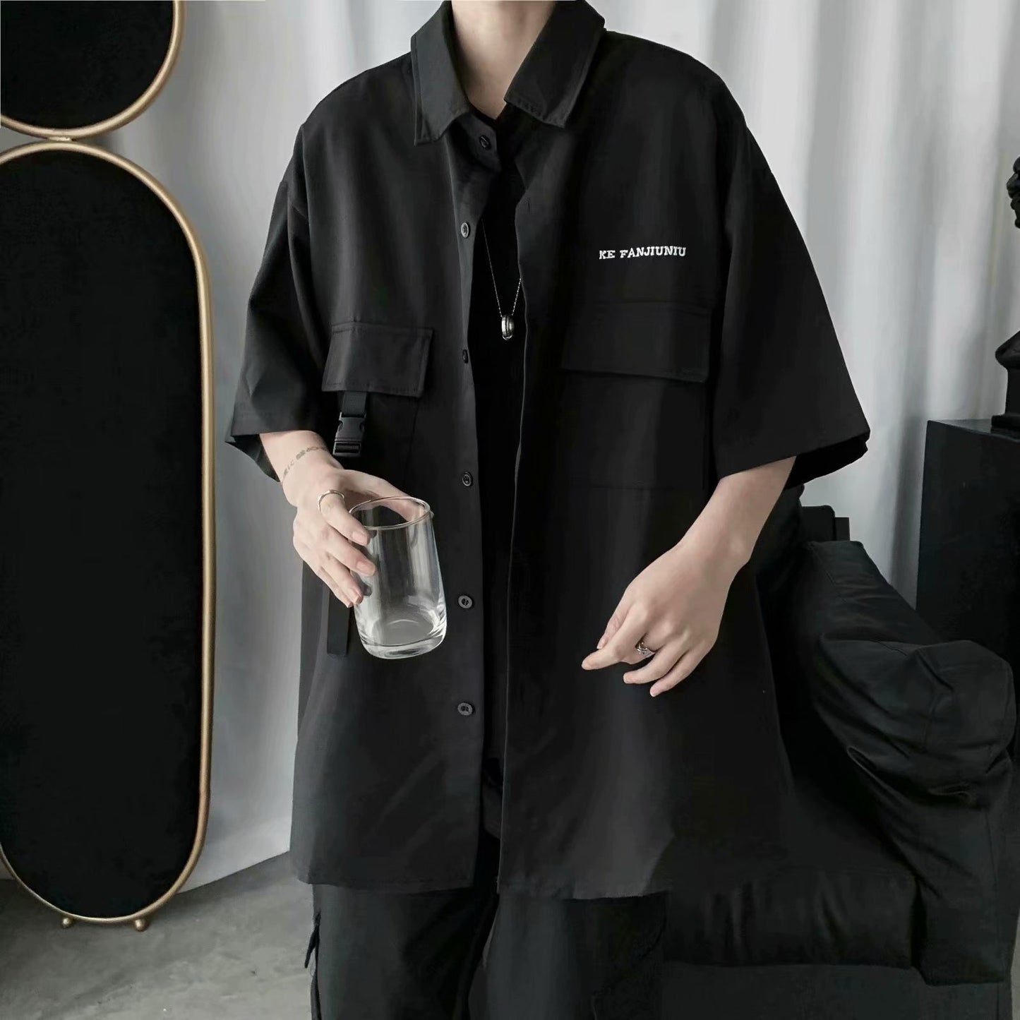 Vintage Functional Tooling Short-sleeved Top, Dark Funeral