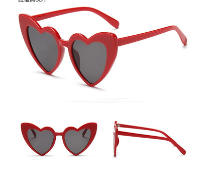 New love ladies heart-shaped sunglasses ins with the same heart heart sunglasses female soft sister Harajuku cute fashion glasses