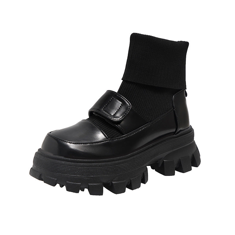 Elastic Thick Bottom All-match Increase Boots Women's Shoes