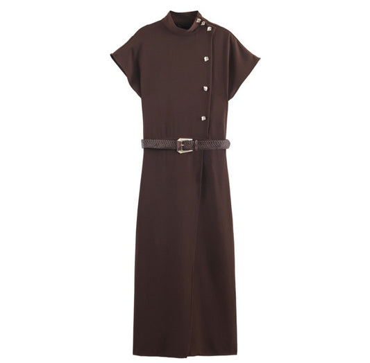 Elegant Belted Dress For Women