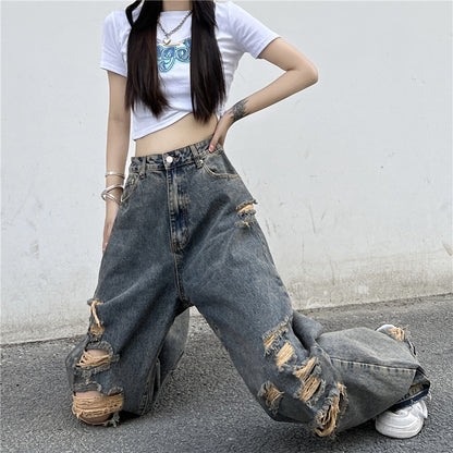 New Harajuku Style Street Distressed Jeans