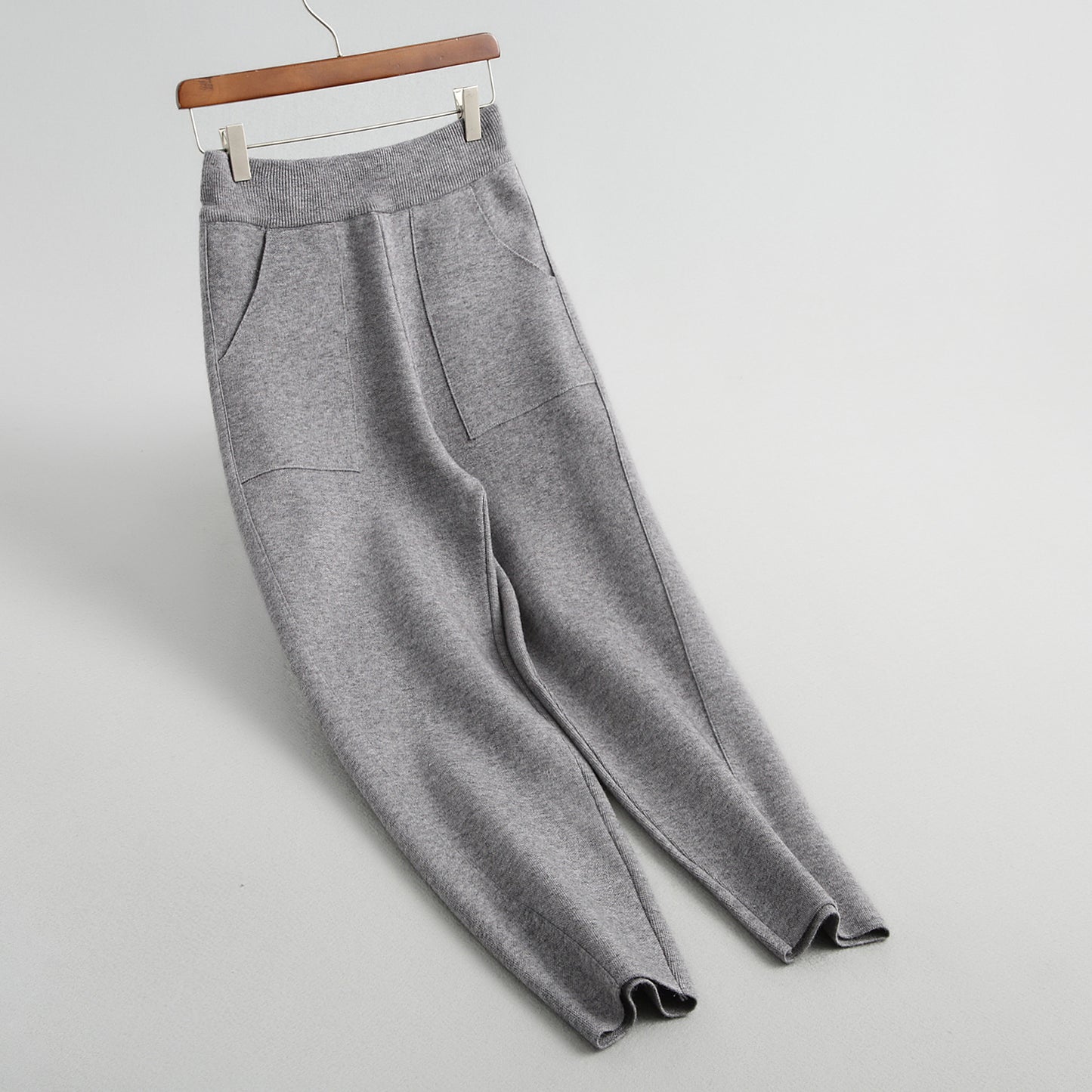 Slimming Knitted Casual Long Pants Korean Style