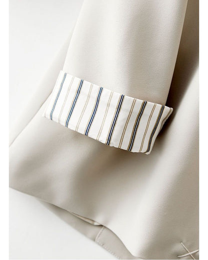 Solid Color Suit Coat Advanced Design Stripes