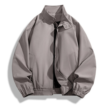 Stand Collar Jacket For Men Loose Casual Jacket