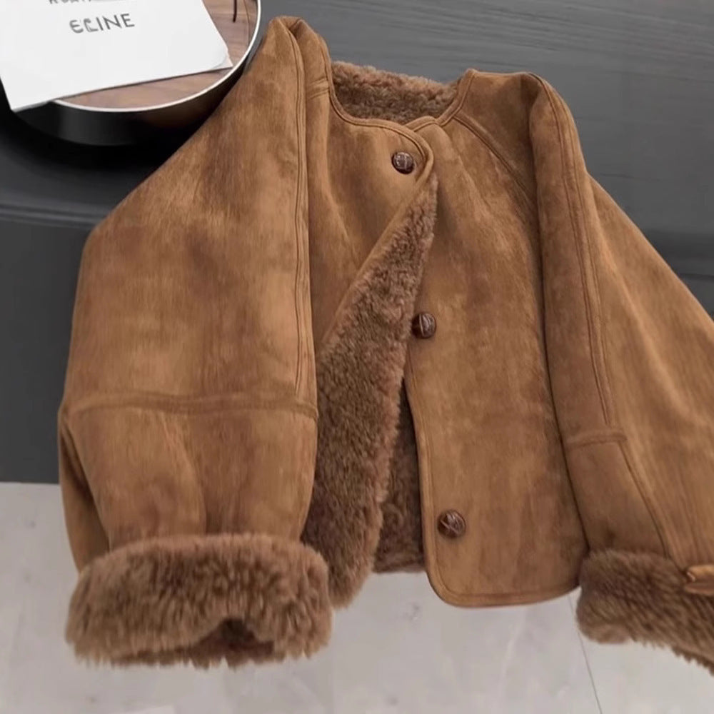 One Korean Style Polar Fleece Jacket Women's Warm