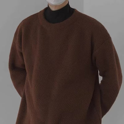 Solid Color Sweater Lazy Soft Glutinous Trendy Harajuku Style