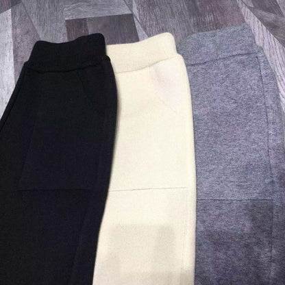 Slimming Knitted Casual Long Pants Korean Style