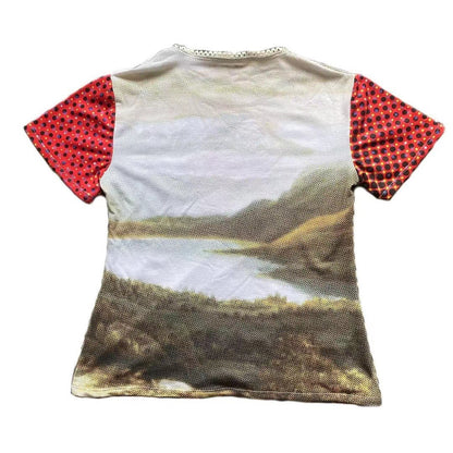 Summer New Harajuku Retro Mouth Printed Short-sleeved T-shirt For Women