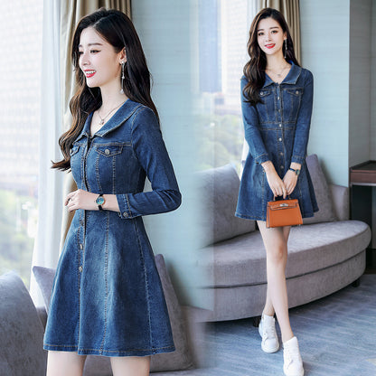 Hong Kong-style Retro Temperament Slim Slimming Dress Korean Harajuku