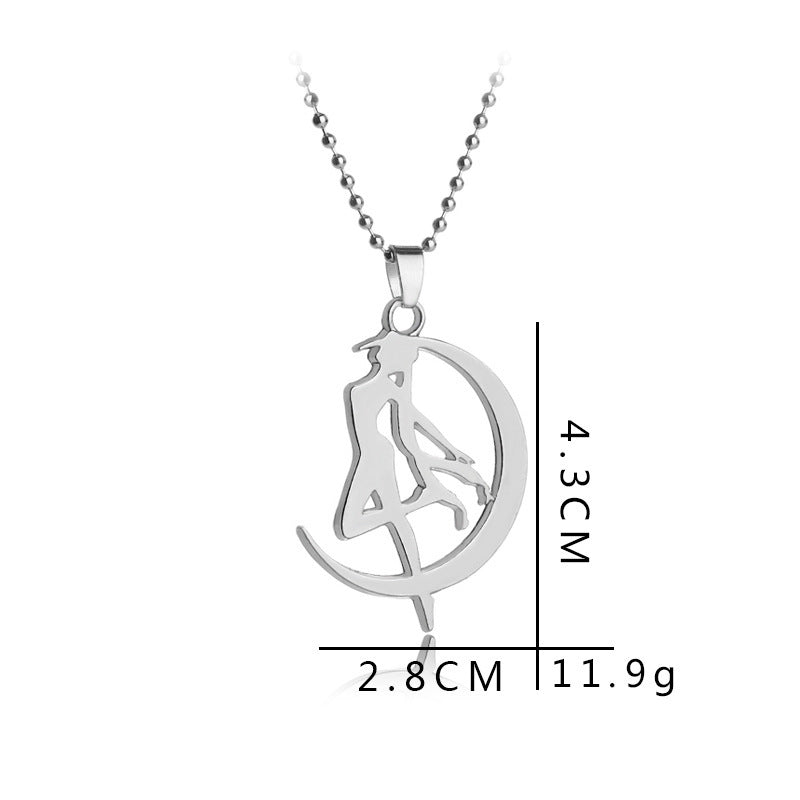 Sailor Moon Necklace Moon Rabbit Anime Anime Movie Accessories