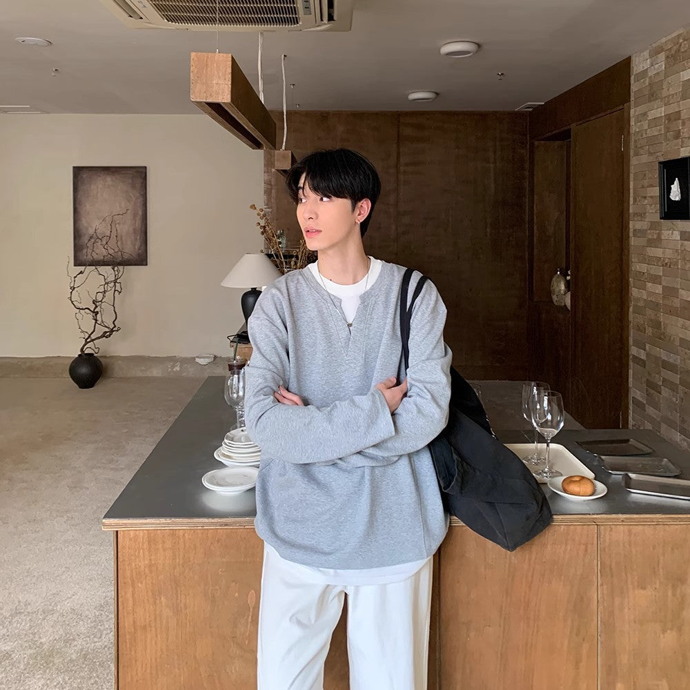 Stitching Solid Color Hoodie Men And Women