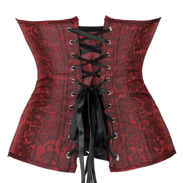 New Dark Red Corset Body Support Chest Sculpting Bone Clothing