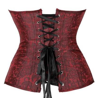 New Dark Red Corset Body Support Chest Sculpting Bone Clothing