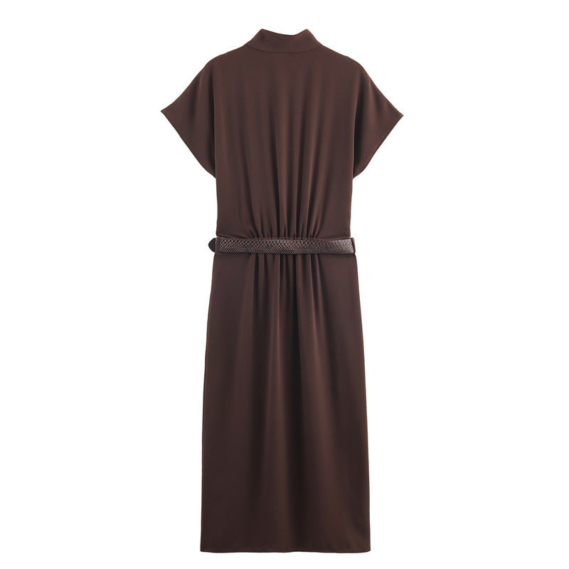 Elegant Belted Dress For Women