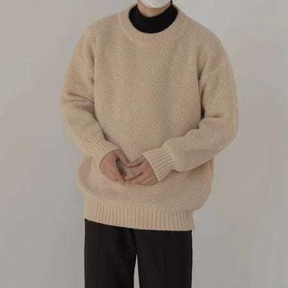 Solid Color Sweater Lazy Soft Glutinous Trendy Harajuku Style